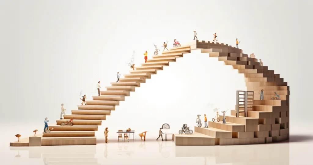 Create an image showing a staircase